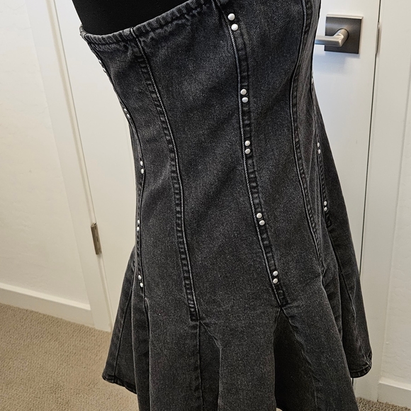 Wild Fable Black Denim Backless Dress, size S - Picture 8 of 14